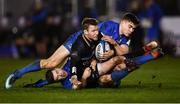 8 December 2018; Will Chudley of Bath is tackled by Luke McGrath and Garry Ringrose of Leinster during the European Rugby Champions Cup Pool 1 Round 3 match between Bath and Leinster at the Recreation Ground in Bath, England. Photo by Ramsey Cardy/Sportsfile