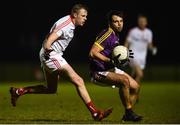 8 December 2018; Conor Devitt of Wexford in action against Sam Mulroy of Louth during the O'Byrne Cup Round 1 match between Louth and Wexford at the Darver Louth Centre of Excellence in Louth. Photo by David Fitzgerald/Sportsfile