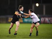 8 December 2018; Doireann O'Sullivan of Mourneabbey in action against Emma McDonagh of Foxrock-Cabinteely during the All-Ireland Ladies Football Senior Club Championship Final match between Mourneabbey and Foxrock-Cabinteely at Parnell Park in Dublin. Photo by Stephen McCarthy/Sportsfile