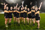 8 December 2018; Mourneabbey players celebrate with the Dolores Tyrrell Memorial Cup following the All-Ireland Ladies Football Senior Club Championship Final match between Mourneabbey and Foxrock-Cabinteely at Parnell Park in Dublin. Photo by Stephen McCarthy/Sportsfile