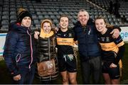 8 December 2018; Mourneabbey players and sisters, from left, Aisling and Niamh O'Sullivan celebrate with their family following the All-Ireland Ladies Football Senior Club Championship Final match between Mourneabbey and Foxrock-Cabinteely at Parnell Park in Dublin. Photo by Stephen McCarthy/Sportsfile