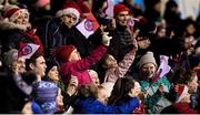 8 December 2018; Clontarf supporters during the All-Ireland Ladies Football Intermediate Club Championship Final match between Clontarf GAA, Dublin, and Emmet Óg, Monaghan, at Parnell Park in Dublin. Photo by Stephen McCarthy/Sportsfile