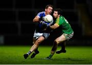 8 December 2018; Darren Strong of Laois is tackled by Donal Keogan of Meath during the O'Byrne Cup Round 1 match between Laois and Meath at O'Moore Park in Laois. Photo by Eóin Noonan/Sportsfile