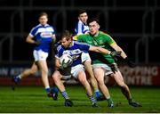 8 December 2018; Mark Timmons of Laois is tackled by Darragh Campion of Meath during the O'Byrne Cup Round 1 match between Laois and Meath at O'Moore Park in Laois. Photo by Eóin Noonan/Sportsfile