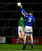 8 December 2018; Patrick O'Sullivan of Meath in action against Denis Booth of Laois during the O'Byrne Cup Round 1 match between Laois and Meath at O'Moore Park in Laois. Photo by Eóin Noonan/Sportsfile
