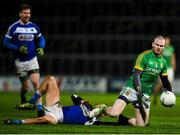 8 December 2018; Sean Tobin of Meath is tackled by Robbie Piggot of Laois during the O'Byrne Cup Round 1 match between Laois and Meath at O'Moore Park in Laois. Photo by Eóin Noonan/Sportsfile