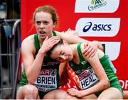 9 December 2018; Emma O'Brien, left, and Sarah Healy of Ireland after competing in the U20 Women's event during the European Cross Country Championships at Beekse Bergen Safari Park in Tilburg, Netherlands. Photo by Sam Barnes/Sportsfile