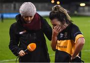 8 December 2018; An emotional Doireann O'Sullivan of Mourneabbey following the All-Ireland Ladies Football Senior Club Championship Final match between Foxrock-Cabinteely, Dublin, and Mourneabbey, Cork, at Parnell Park in Dublin. Photo by Stephen McCarthy/Sportsfile