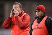 8 December 2018; Clontarf manager Mick Cronin, right, and selector Grellan Duane during the All-Ireland Ladies Football Intermediate Club Championship Final match between Clontarf GAA, Dublin, and Emmet Óg, Monaghan, at Parnell Park in Dublin. Photo by Stephen McCarthy/Sportsfile