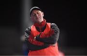 8 December 2018; Emmet Óg manager Joey Kelly reacts during the All-Ireland Ladies Football Intermediate Club Championship Final match between Clontarf GAA, Dublin, and Emmet Óg, Monaghan, at Parnell Park in Dublin. Photo by Stephen McCarthy/Sportsfile
