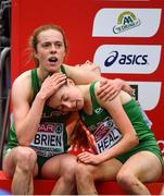 9 December 2018; Emma O'Brien, left, and Sarah Healy of Ireland after competing in the U20 Women's during the European Cross Country Championships at Beekse Bergen Safari Park in Tilburg, Netherlands. Photo by Sam Barnes/Sportsfile