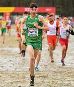 9 December 2018; Micheál Power of Ireland competing in the U20  Men's event during the European Cross Country Championships at Beekse Bergen Safari Park in Tilburg, Netherlands. Photo by Sam Barnes/Sportsfile