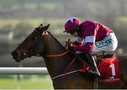 9 December 2018; Due Reward, with Rachael Blackmore up, on their way to winning the Join Our 2019 Members Club Novice Hurdle at Punchestown Racecourse in Naas, Co. Kildare. Photo by Seb Daly/Sportsfile