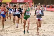 9 December 2018; Sara Treacy, centre, of Ireland competing in the Senior Women's event during the European Cross Country Championships at Beekse Bergen Safari Park in Tilburg, Netherlands. Photo by Sam Barnes/Sportsfile