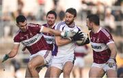 9 December 2018; Shane Horan of Kilmacud Crokes in action against Simon Cadam of Mullinalaghta St Columba's during the AIB Leinster GAA Football Senior Club Championship Final match between Kilmacud Crokes and Mullinalaghta St Columba's at Bord na Móna O'Connor Park in Offaly. Photo by Daire Brennan/Sportsfile