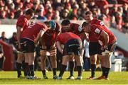 9 December 2018; Munster forwards in conversation during a break in play of the European Rugby Champions Cup Pool 2 Round 3 match between Munster and Castres at Thomond Park in Limerick. Photo by Diarmuid Greene/Sportsfile