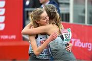 9 December 2018; Anna Gehring, left, and Lea Mayer of Germany after competing in the U20 Women's event during the European Cross Country Championships at Beekse Bergen Safari Park in Tilburg, Netherlands. Photo by Sam Barnes/Sportsfile