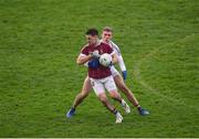 9 December 2018; Shane Mulligan of Mullinalaghta St Columba's in action against Paul Mannion of Kilmacud Crokes during the AIB Leinster GAA Football Senior Club Championship Final match between Kilmacud Crokes and Mullinalaghta St Columba's at Bord na Móna O'Connor Park in Offaly. Photo by Daire Brennan/Sportsfile