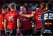 9 December 2018; CJ Stander of Munster celebrates after scoring his side's second try during the European Rugby Champions Cup Pool 2 Round 3 match between Munster and Castres at Thomond Park in Limerick. Photo by Brendan Moran/Sportsfile