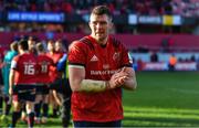 9 December 2018; Munster captain Peter O'Mahony applauds the crowd after the European Rugby Champions Cup Pool 2 Round 3 match between Munster and Castres at Thomond Park in Limerick. Photo by Brendan Moran/Sportsfile