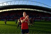 9 December 2018; Mike Haley of Munster applauds the crowd after the European Rugby Champions Cup Pool 2 Round 3 match between Munster and Castres at Thomond Park in Limerick. Photo by Brendan Moran/Sportsfile