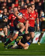 9 December 2018; CJ Stander of Munster gets away from Scott Spedding of Castres Olympique on his way to scoring his side's second try during the European Rugby Champions Cup Pool 2 Round 3 match between Munster and Castres at Thomond Park in Limerick. Photo by Diarmuid Greene/Sportsfile
