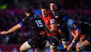 9 December 2018; CJ Stander of Munster takes on Scott Spedding of Castres Olympique on the way to scoring his side's second try during the European Rugby Champions Cup Pool 2 Round 3 match between Munster and Castres at Thomond Park in Limerick. Photo by Brendan Moran/Sportsfile
