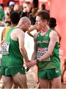 9 December 2018; Kevin Dooney, right, and Kevin Maunsell of Ireland after competing in the Senior Men's event during the European Cross Country Championship at Beekse Bergen Safari Park in Tilburg, Netherlands. Photo by Sam Barnes/Sportsfile