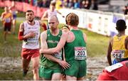 9 December 2018;  Kevin Maunsell, left, and Sean Tobin of Ireland after competing in the Senior Men's event during the European Cross Country Championship at Beekse Bergen Safari Park in Tilburg, Netherlands. Photo by Sam Barnes/Sportsfile