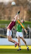 9 December 2018; Noel Mulligan of Westmeath in action against Jack Kennedy of Carlow during the O'Byrne Cup Round 1 match between Carlow and Westmeath at Netwatch Cullen Park in Carlow. Photo by Stephen McCarthy/Sportsfile