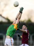 9 December 2018; Darragh Foley of Carlow in action against Noel Mulligan of Westmeath during the O'Byrne Cup Round 1 match between Carlow and Westmeath at Netwatch Cullen Park in Carlow. Photo by Stephen McCarthy/Sportsfile