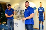 10 December 2018; Leinster players Fergus McFadden, left, and Jack McGrath during the Bank of Ireland Leinster Schools Cup Draw at Bank of Ireland Ballsbridge Branch in Ballsbridge, Dublin. Photo by Ramsey Cardy/Sportsfile
