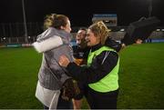 8 December 2018; Doireann O'Sullivan, centre, and Caoimhe Moore, right, of Mourneabbey celebrate following the All-Ireland Ladies Football Senior Club Championship Final match between Foxrock-Cabinteely, Dublin, and Mourneabbey, Cork, at Parnell Park in Dublin. Photo by Stephen McCarthy/Sportsfile