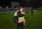 8 December 2018; Doireann O'Sullivan, left, and Caoimhe Moore of Mourneabbey celebrate following the All-Ireland Ladies Football Senior Club Championship Final match between Foxrock-Cabinteely, Dublin, and Mourneabbey, Cork, at Parnell Park in Dublin. Photo by Stephen McCarthy/Sportsfile