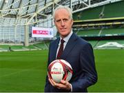 11 December 2018; SPAR, Ireland’s leading convenience retail group, and the Football Association of Ireland today announced a sponsorship agreement which will see SPAR renew as the Official Convenience Store of the FAI. The announcement took place at the Aviva Stadium with the Republic of Ireland’s new manager Mick McCarthy along with head coach of the Republic of Ireland Women's International Senior Team, Colin Bell in attendance. The partnership between SPAR and the FAI began in 2015 encompassing the Irish national football team and the hugely successful SPAR FAI Primary School 5s Programme. Pictured is Mick McCarthy, Republic of Ireland manager during the 2018 SPAR and FAI Sponsorship Renewal at the Aviva Stadium in Dublin. Photo by Seb Daly/Sportsfile