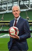 11 December 2018; SPAR, Ireland’s leading convenience retail group, and the Football Association of Ireland today announced a sponsorship agreement which will see SPAR renew as the Official Convenience Store of the FAI. The announcement took place at the Aviva Stadium with the Republic of Ireland’s new manager Mick McCarthy along with head coach of the Republic of Ireland Women's International Senior Team, Colin Bell in attendance. The partnership between SPAR and the FAI began in 2015 encompassing the Irish national football team and the hugely successful SPAR FAI Primary School 5s Programme. Pictured is Mick McCarthy, Republic of Ireland manager during the 2018 SPAR and FAI Sponsorship Renewal at the Aviva Stadium in Dublin. Photo by Seb Daly/Sportsfile