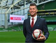 11 December 2018; SPAR, Ireland’s leading convenience retail group, and the Football Association of Ireland today announced a sponsorship agreement which will see SPAR renew as the Official Convenience Store of the FAI. The announcement took place at the Aviva Stadium with the Republic of Ireland’s new manager Mick McCarthy along with head coach of the Republic of Ireland Women's International Senior Team, Colin Bell in attendance. The partnership between SPAR and the FAI began in 2015 encompassing the Irish national football team and the hugely successful SPAR FAI Primary School 5s Programme. Pictured is Colin Bell, Republic of Ireland Women's National Team manager, during the 2018 SPAR and FAI Sponsorship Renewal at the Aviva Stadium in Dublin. Photo by Seb Daly/Sportsfile