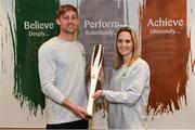 11 December 2018; In attendence are Arthur Lanigan-O’Keeffe, Ireland Modern Pentathlete along with Nicci Daly, Ireland International Hockey player as the Olympic Federation of Ireland & Sport Ireland Institute launch ground-breaking new performance support ahead of Tokyo 2020 at the Sports Ireland Institute, in Abbotstown, Dublin. Photo by Sam Barnes/Sportsfile