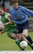 6 September 2003; Robbie Griffin, UCD, in action against Cork City's Dan Murray. Eircom League Premier Division, UCD v Cork City, Belfield, Dublin. Picture credit; Ray McManus / SPORTSFILE *EDI*