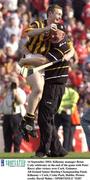 14 September 2003; Kilkenny manager Brian Cody celebrates at the end of the game with Peter Barry after victory over Cork. Guinness All-Ireland Senior Hurling Championship Final, Kilkenny v Cork, Croke Park, Dublin. Picture credit; David Maher / SPORTSFILE *EDI*