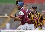 21 September 2003; David Collins, Galway, in action against Michael Rice, Kilkenny. Erin All-Ireland U21 Hurling Championship Final, Kilkenny v Galway, Semple Stadium, Thurles. Picture credit; David Maher / SPORTSFILE *EDI*