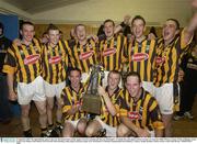 21 September 2003; The nine Kilkenny players who won All Ireland Senior medals against Cork last weekend and who won All Ireland U-21 medals this week against Galway are back row from left, Willie O'Dwyer, Tommy Walsh, JJ Delaney, Jackie Tyrrell, Conor Phelan, Mark Phelan, front from left, Brian Dowling, Aidan Fogarty and Ken Coogan. Erin All-Ireland U21 Hurling Championship Final, Kilkenny v Galway, Semple Stadium, Thurles. Picture credit; Matt Browne / SPORTSFILE *EDI*