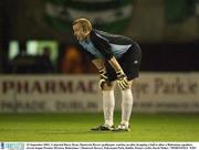 22 September 2003; A dejected Barry Ryan, Shamrock Rovers goalkeeper, watches on after dropping a ball to allow a Bohemians equalizer. eircom league Premier Division, Bohemians v Shamrock Rovers, Dalymount Park, Dublin. Picture credit; David Maher / SPORTSFILE *EDI*