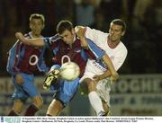 23 September 2003; Dom Tierney, Drogheda United, in action against Shelbourne's Jim Crawford. eircom League Premier Division, Drogheda United v Shelbourne, O2 Park, Drogheda, Co, Louth. Picture credit; Matt Browne / SPORTSFILE *EDI*