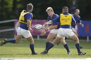 25 September 2003; Ireland's Brian O'Driscoll in action against Ronan O'Gara, left, and Kevin Maggs during squad training. Irish Pre World Cup Rugby training, Terenure College RFC, Lakelands Park, Dublin. Picture credit; Brendan Moran / SPORTSFILE *EDI*