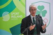 11 December 2018; John Treacy, Chief Executive Sport Ireland speaking as the Olympic Federation of Ireland & Sport Ireland Institute launch ground-breaking new performance support ahead of Tokyo 2020 at the Sports Ireland Institute, in Abbotstown, Dublin. Photo by Sam Barnes/Sportsfile