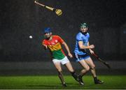 11 December 2018; Sean Whelan of Carlow in action against Tom Connolly of Dublin during the Walsh Cup Round 1 match between Carlow and Dublin at Netwatch Cullen Park in Carlow. Photo by Harry Murphy/Sportsfile