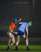 11 December 2018; Sean Whelan of Carlow in action against Tom Connolly of Dublin during the Walsh Cup Round 1 match between Carlow and Dublin at Netwatch Cullen Park in Carlow. Photo by Harry Murphy/Sportsfile