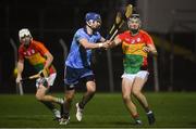 11 December 2018; Jack Murphy of Carlow in action against Seán Moran of Dublin during the Walsh Cup Round 1 match between Carlow and Dublin at Netwatch Cullen Park in Carlow. Photo by Harry Murphy/Sportsfile