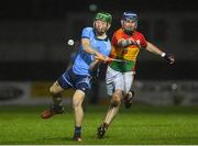 11 December 2018; Fergal Whitely of Dublin in action against Eoin Nolan of Carlow during the Walsh Cup Round 1 match between Carlow and Dublin at Netwatch Cullen Park in Carlow. Photo by Harry Murphy/Sportsfile